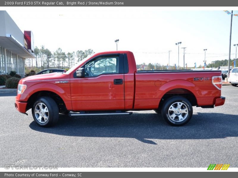 Bright Red / Stone/Medium Stone 2009 Ford F150 STX Regular Cab