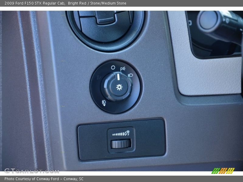 Bright Red / Stone/Medium Stone 2009 Ford F150 STX Regular Cab