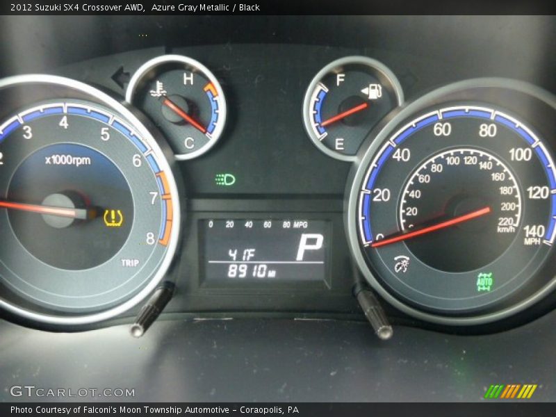 Azure Gray Metallic / Black 2012 Suzuki SX4 Crossover AWD