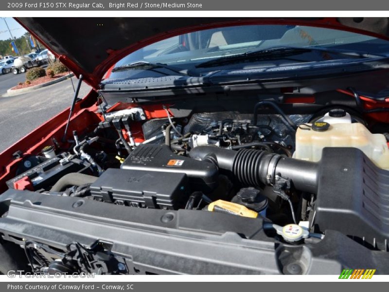 Bright Red / Stone/Medium Stone 2009 Ford F150 STX Regular Cab