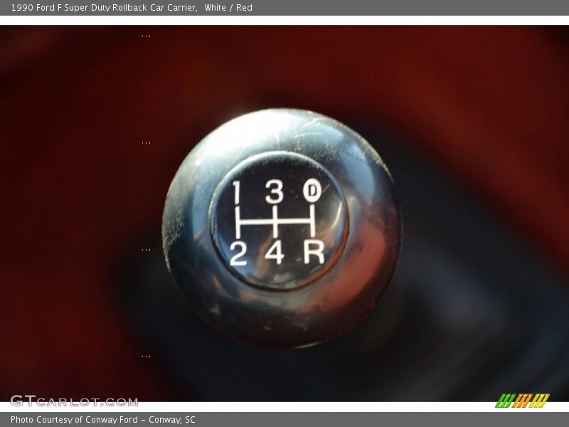 White / Red 1990 Ford F Super Duty Rollback Car Carrier