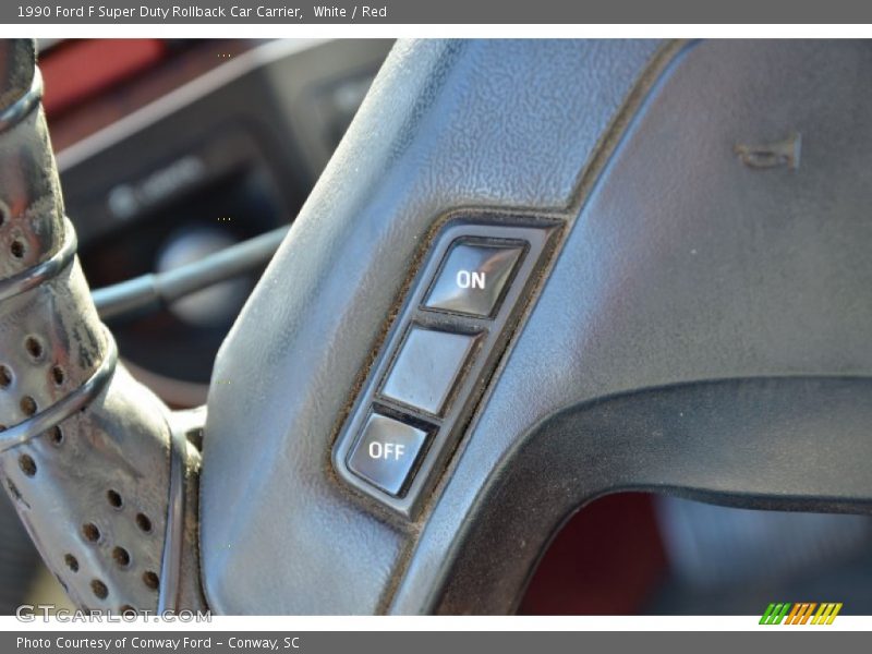White / Red 1990 Ford F Super Duty Rollback Car Carrier