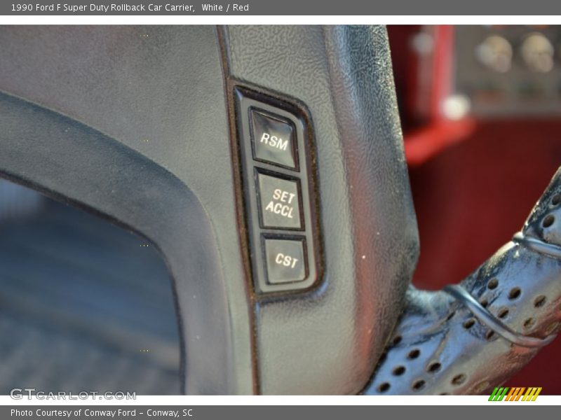 White / Red 1990 Ford F Super Duty Rollback Car Carrier