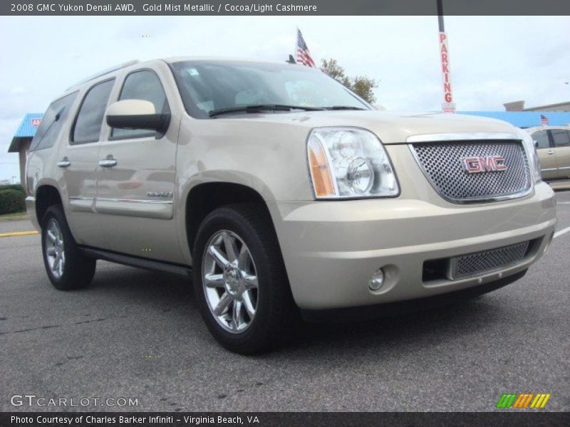 Gold Mist Metallic / Cocoa/Light Cashmere 2008 GMC Yukon Denali AWD