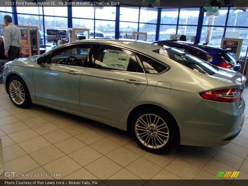 Ice Storm Metallic / Charcoal Black 2013 Ford Fusion Hybrid SE