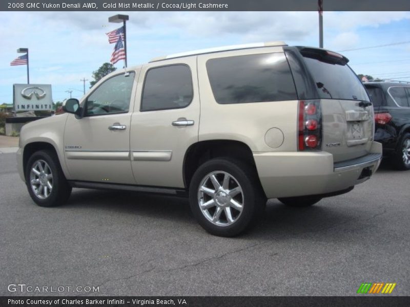 Gold Mist Metallic / Cocoa/Light Cashmere 2008 GMC Yukon Denali AWD