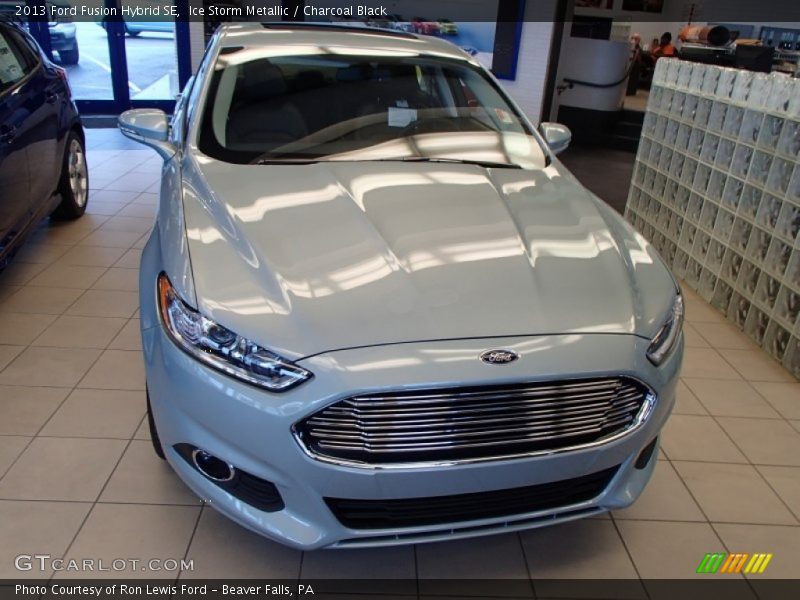 Ice Storm Metallic / Charcoal Black 2013 Ford Fusion Hybrid SE