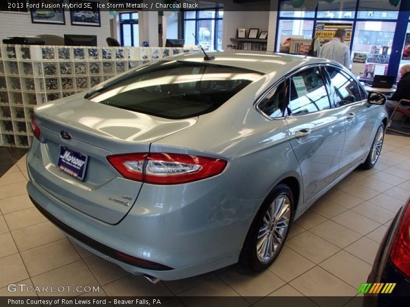 Ice Storm Metallic / Charcoal Black 2013 Ford Fusion Hybrid SE