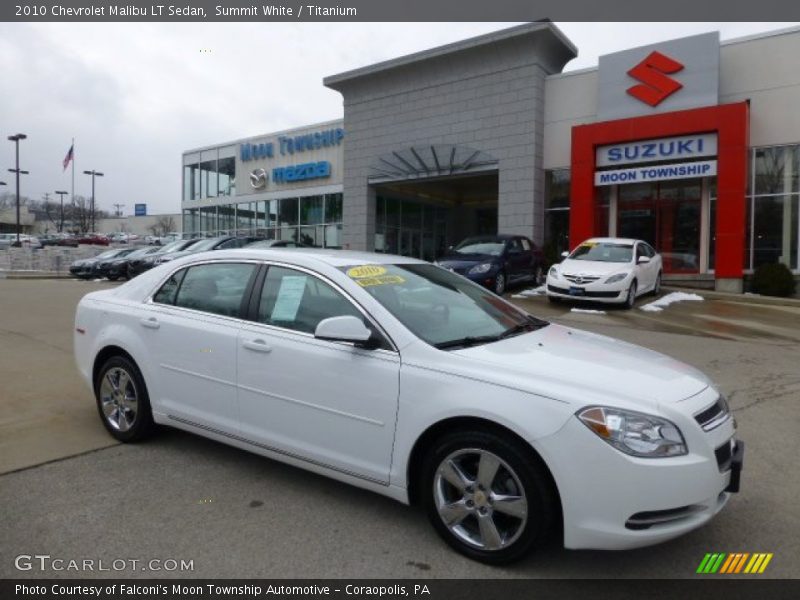 Summit White / Titanium 2010 Chevrolet Malibu LT Sedan