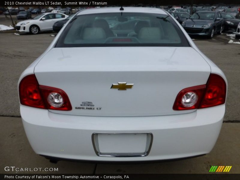 Summit White / Titanium 2010 Chevrolet Malibu LT Sedan
