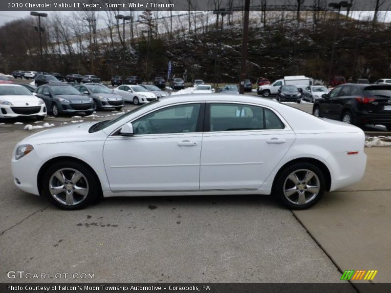 Summit White / Titanium 2010 Chevrolet Malibu LT Sedan