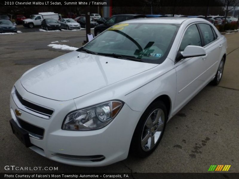 Summit White / Titanium 2010 Chevrolet Malibu LT Sedan
