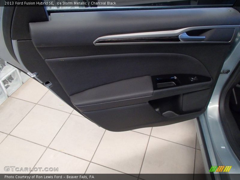 Ice Storm Metallic / Charcoal Black 2013 Ford Fusion Hybrid SE