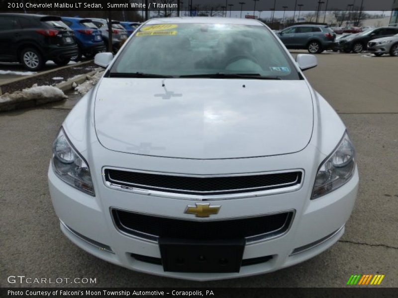 Summit White / Titanium 2010 Chevrolet Malibu LT Sedan