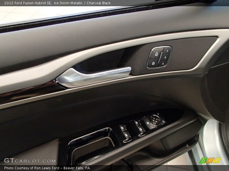 Ice Storm Metallic / Charcoal Black 2013 Ford Fusion Hybrid SE