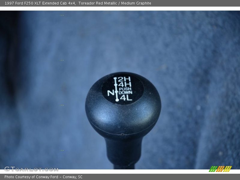 Toreador Red Metallic / Medium Graphite 1997 Ford F250 XLT Extended Cab 4x4