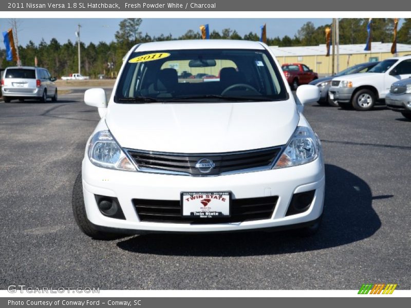 Fresh Powder White / Charcoal 2011 Nissan Versa 1.8 SL Hatchback