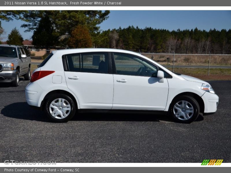 Fresh Powder White / Charcoal 2011 Nissan Versa 1.8 SL Hatchback