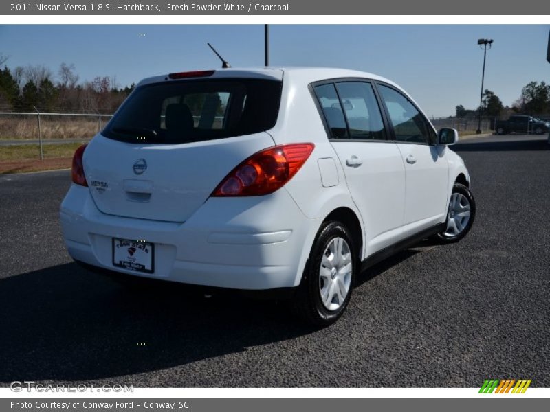 Fresh Powder White / Charcoal 2011 Nissan Versa 1.8 SL Hatchback