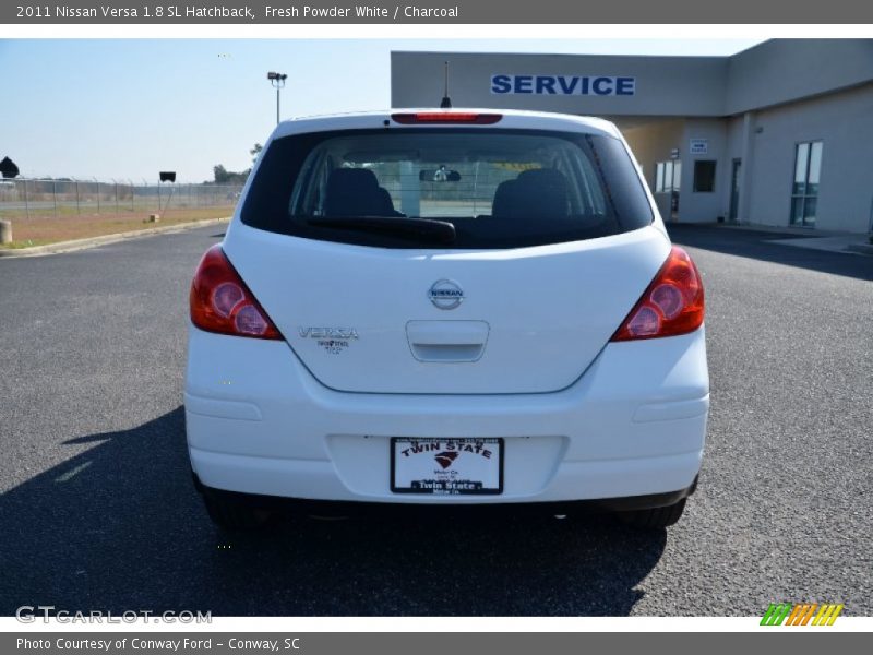 Fresh Powder White / Charcoal 2011 Nissan Versa 1.8 SL Hatchback