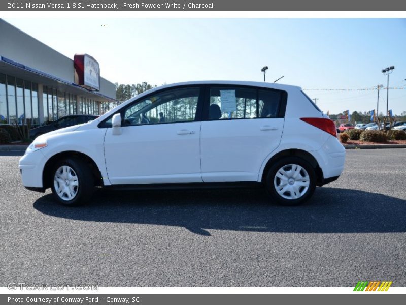 Fresh Powder White / Charcoal 2011 Nissan Versa 1.8 SL Hatchback