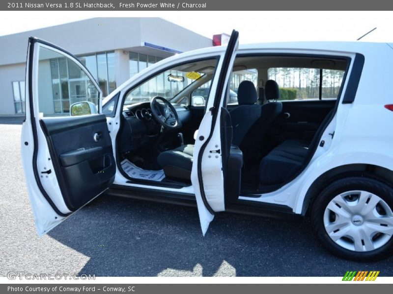 Fresh Powder White / Charcoal 2011 Nissan Versa 1.8 SL Hatchback