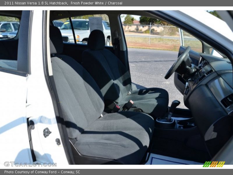 Fresh Powder White / Charcoal 2011 Nissan Versa 1.8 SL Hatchback