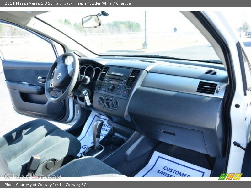 Fresh Powder White / Charcoal 2011 Nissan Versa 1.8 SL Hatchback