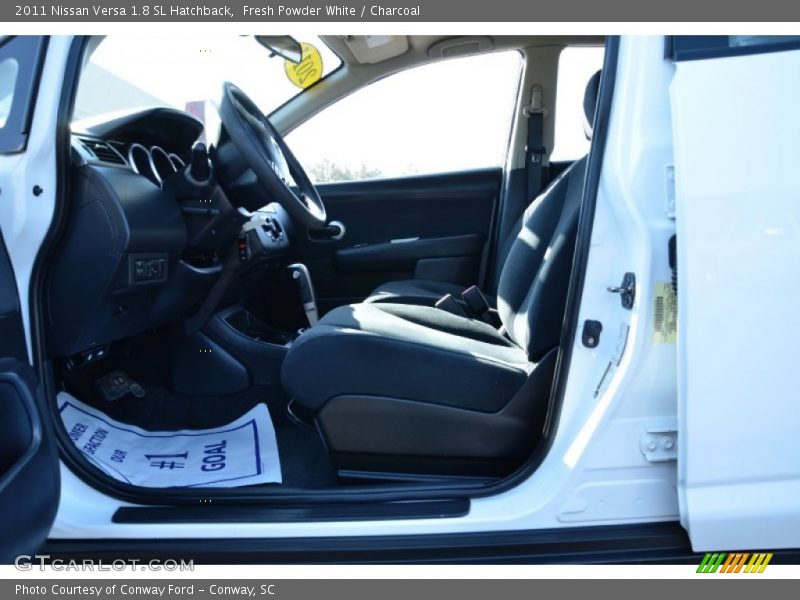 Fresh Powder White / Charcoal 2011 Nissan Versa 1.8 SL Hatchback