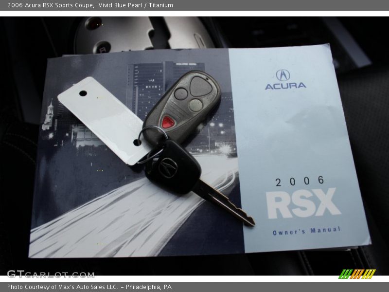 Vivid Blue Pearl / Titanium 2006 Acura RSX Sports Coupe
