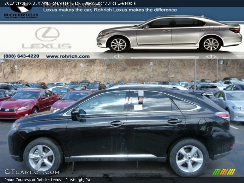 Stargazer Black / Black/Ebony Birds Eye Maple 2013 Lexus RX 350 AWD
