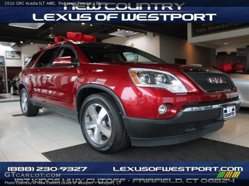 Red Jewel Tintcoat / Ebony 2010 GMC Acadia SLT AWD