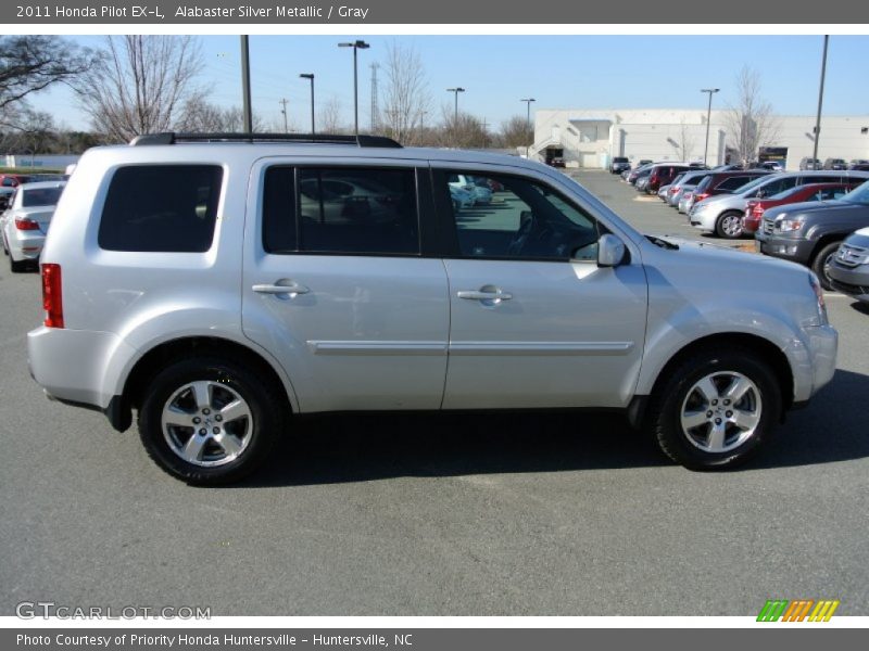 Alabaster Silver Metallic / Gray 2011 Honda Pilot EX-L