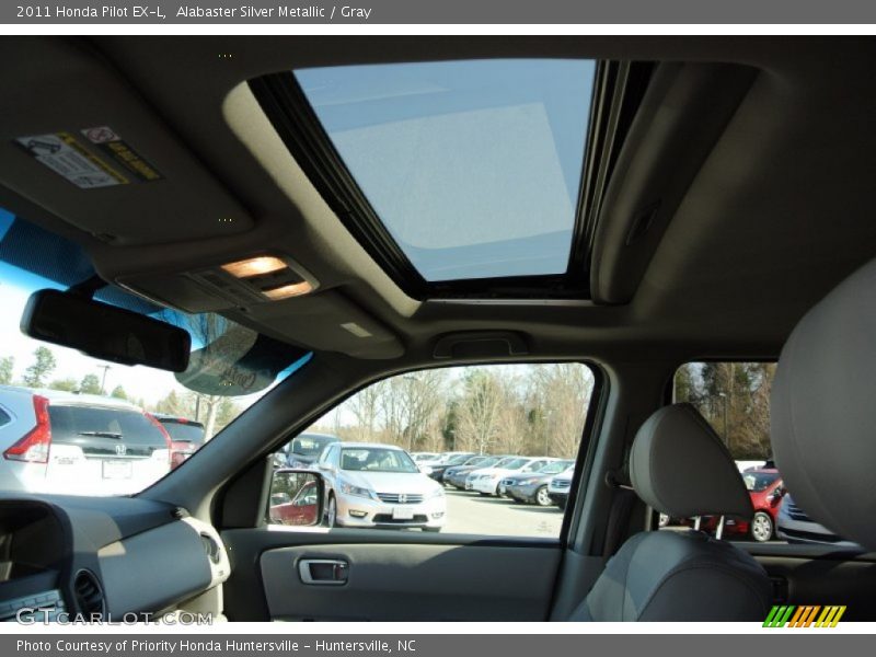 Alabaster Silver Metallic / Gray 2011 Honda Pilot EX-L