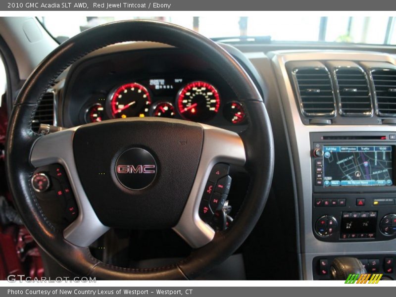 Red Jewel Tintcoat / Ebony 2010 GMC Acadia SLT AWD