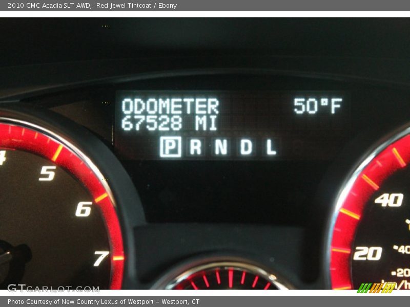 Red Jewel Tintcoat / Ebony 2010 GMC Acadia SLT AWD