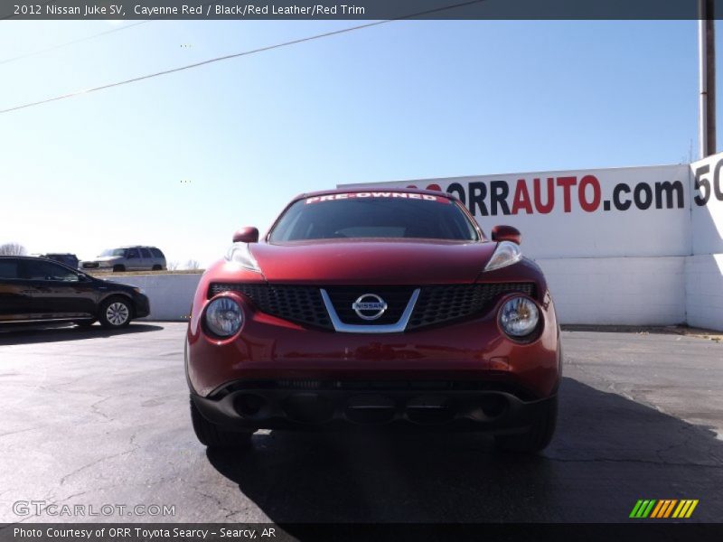 Cayenne Red / Black/Red Leather/Red Trim 2012 Nissan Juke SV
