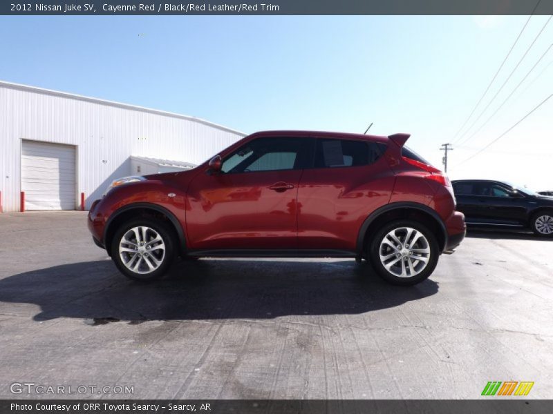 Cayenne Red / Black/Red Leather/Red Trim 2012 Nissan Juke SV