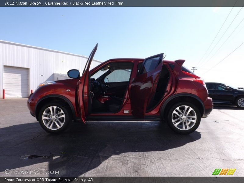 Cayenne Red / Black/Red Leather/Red Trim 2012 Nissan Juke SV