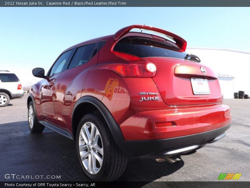 Cayenne Red / Black/Red Leather/Red Trim 2012 Nissan Juke SV