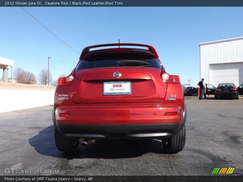 Cayenne Red / Black/Red Leather/Red Trim 2012 Nissan Juke SV