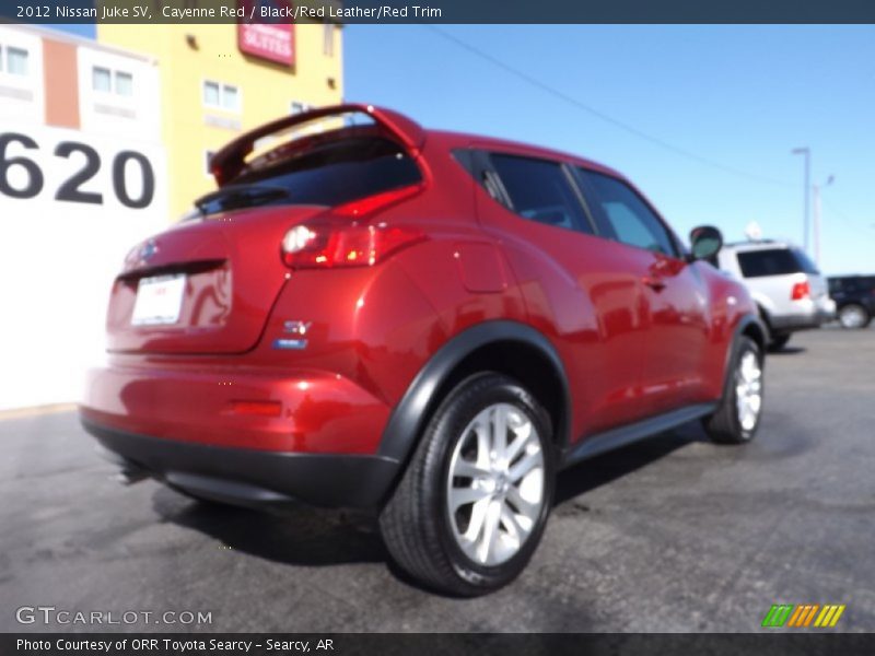 Cayenne Red / Black/Red Leather/Red Trim 2012 Nissan Juke SV