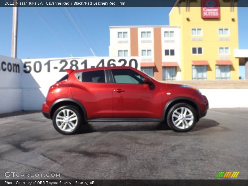 Cayenne Red / Black/Red Leather/Red Trim 2012 Nissan Juke SV