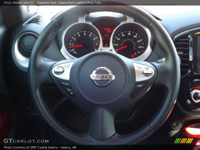Cayenne Red / Black/Red Leather/Red Trim 2012 Nissan Juke SV