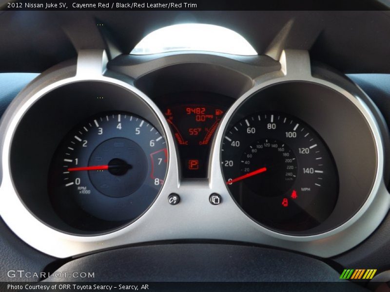 Cayenne Red / Black/Red Leather/Red Trim 2012 Nissan Juke SV