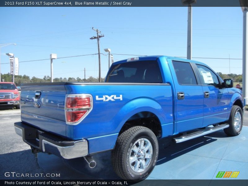 Blue Flame Metallic / Steel Gray 2013 Ford F150 XLT SuperCrew 4x4