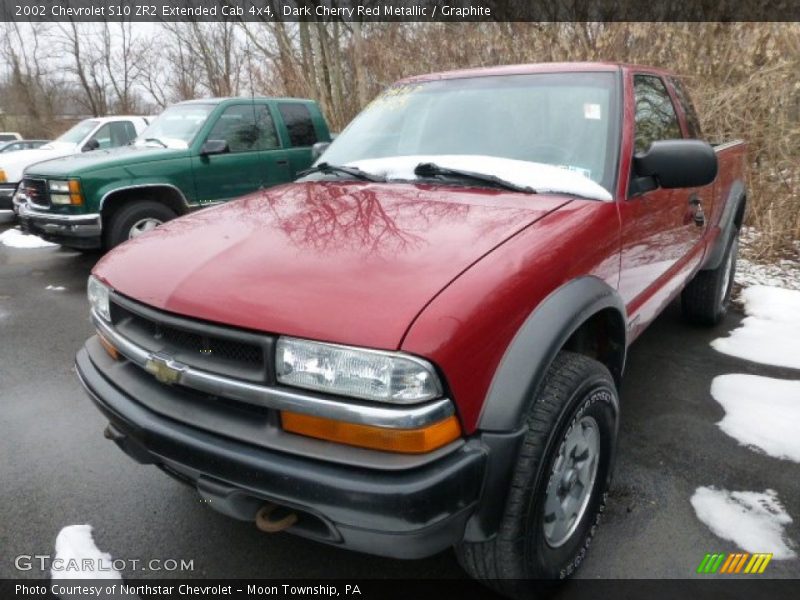 Dark Cherry Red Metallic / Graphite 2002 Chevrolet S10 ZR2 Extended Cab 4x4