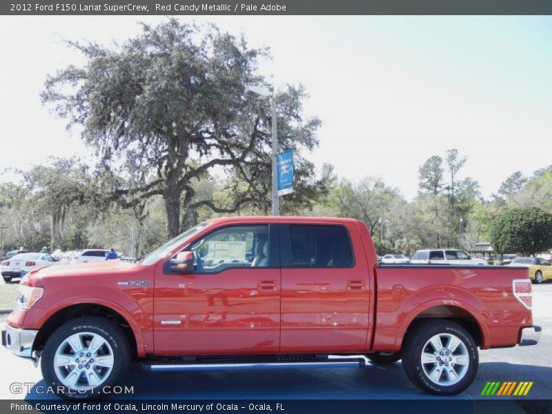Red Candy Metallic / Pale Adobe 2012 Ford F150 Lariat SuperCrew