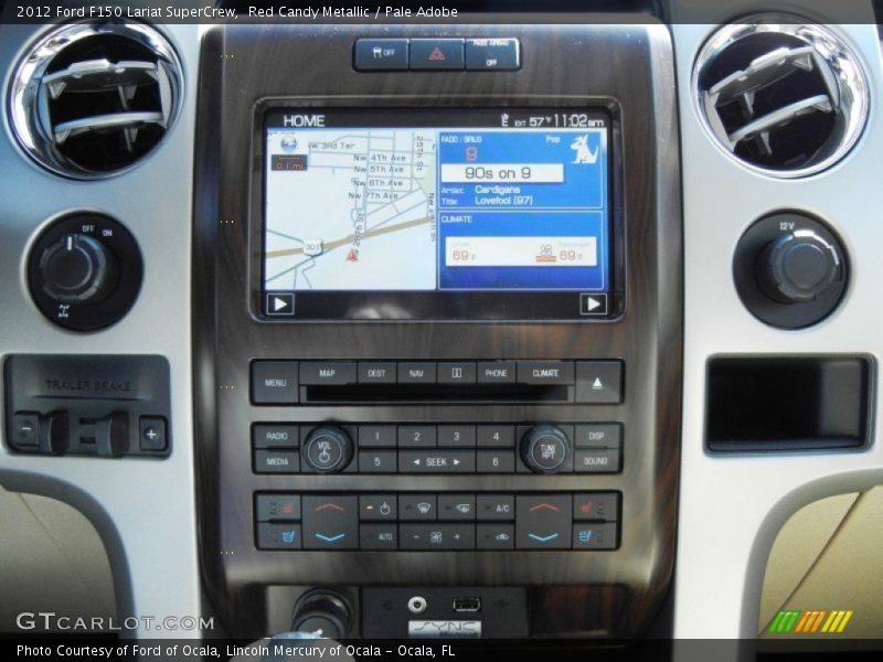 Red Candy Metallic / Pale Adobe 2012 Ford F150 Lariat SuperCrew