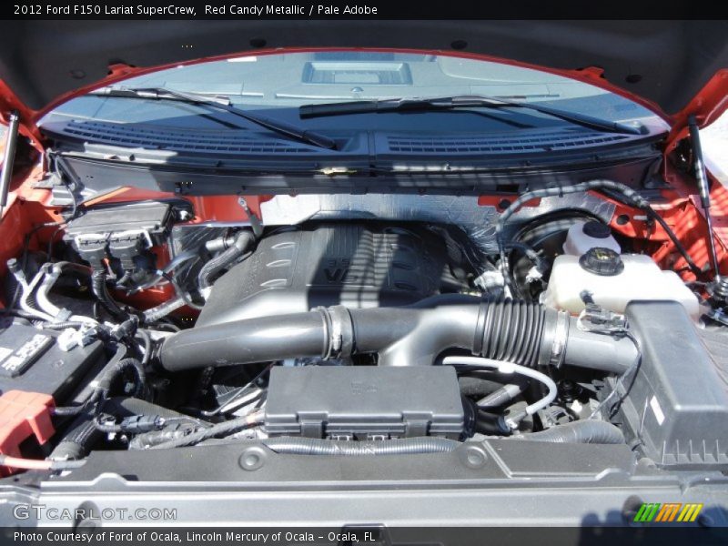 Red Candy Metallic / Pale Adobe 2012 Ford F150 Lariat SuperCrew